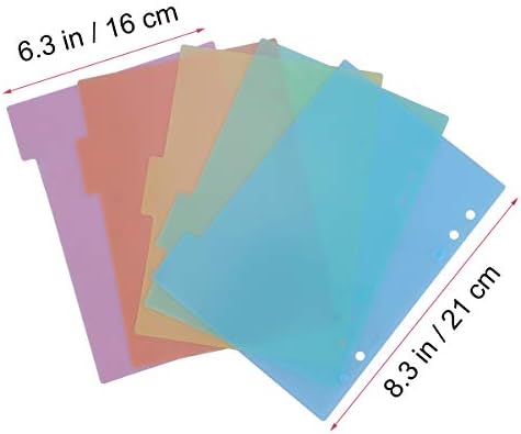 צעצועצעצוע 5 קלסר מדד חוצצים צבעוני נעיץ מדד דף כרטיסייה עבור מחברת 10 גיליונות / 5 צבעים