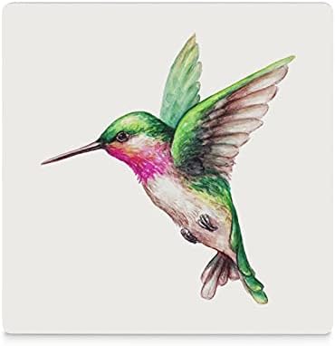 חופי קרמיקה של כיכר הציפורים של Hummingbird לשתות מחצלת ספל קפה עם בסיס פקק ללא החלקה 4 יחידות