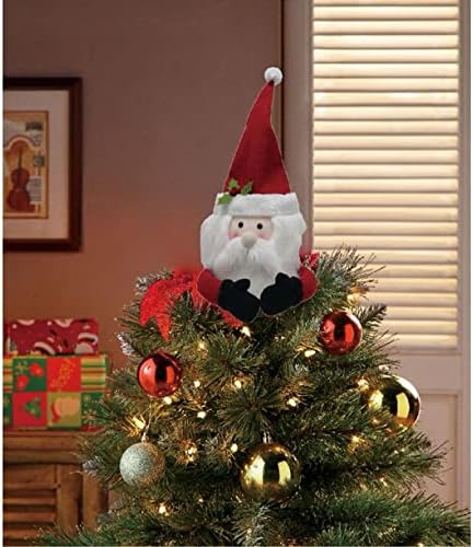 טופר עץ חיבוק סנטה, סיכוי סנטה לעץ חג המולד, אדום ולבן