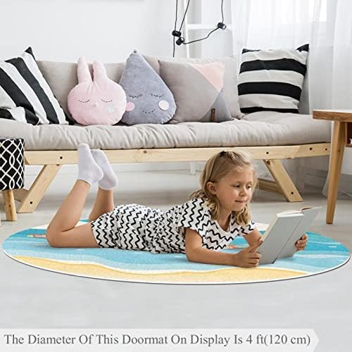 Llnsuply גודל גדול 5 מטר ילדים עגול פליי שטיח שטיח שטיחים כרית שטיח שטיח לא להחליק ילדים שטיח פליימת משחק לילדים מחצלת