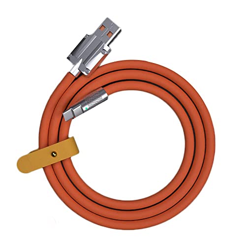 Recyphi שמנמן 1.0-USB כבל טעינה כבל טעינה USB A ל- Micro-USB כבל טעינה אנדרואיד עמיד גומי עבה, אדום, 3.3ft