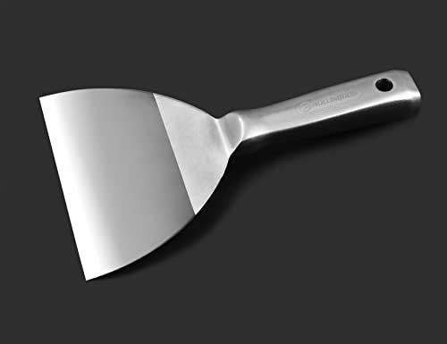 רולינגוג 6 אינץ 'סכין משותפת - 420 נירוסטה מראה חתיכה אחת להב מלוטש להדי גירוד, הקלטה