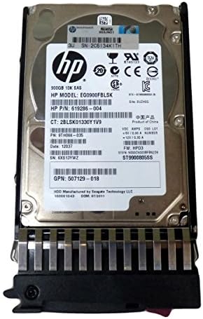 HP 900GB 10K RPM SAS 2.5 אינץ '6G SSF SAS יציאה כפולה 619286-004