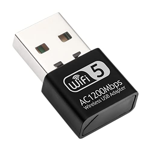 מתאם WiFi USB למחשב, AC1200M USB WIFI Dongle 802.11AC מתאם רשת אלחוטי עם פס כפול 2.4GHz/5GHz לתמיכה במחשב נייד שולחן עבודה Windows 10/8/7/XP, Mac OS, Linux וכו '