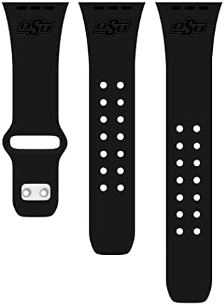 להקות זיקה אוקלהומה סטייט קאובויס חרוט חבילת משולבת סיליקון תואמת ל- Apple Watch ו- AirPods Gen 3