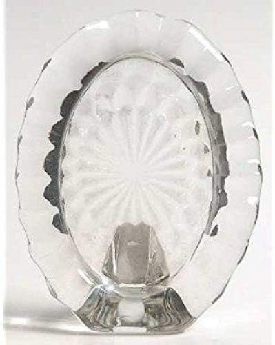 וינטג 'פוסטוריה אמריקאית אמריקאית זכוכית ברורה מסגרת תמונה סגלגלה