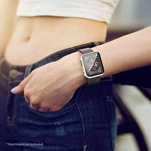 Zuslab תואם לסדרת Apple Watch 6/5 /4 /SE 40 ממ מארז עם אביזרי מגן מסך שומר דק פגוש דק כיסוי מלא מט כיסוי קשה קצה ההגנה לנשים - לבן