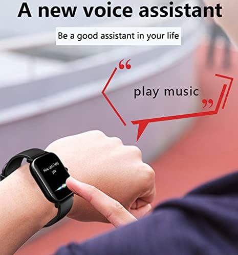 שעון חכם UCCE לגברים, שעון חכם לטלפונים של אנדרואיד iOS עם מסך 1.4 '', שיחות בלוטות ', פונקציית הקלטה, בקרת מוסיקה, מד צעדים, גשש כושר אטום למים IP67, שחור A