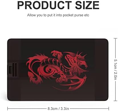 דרקון אדום בכרטיס אשראי כהה USB פלאש מניע מזיכרון מותאם אישית מפתח מתנות תאגידיות ומנות קידום מכירות 32 גרם