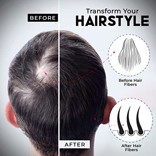 הרם סיבי שיער לשיער דליל סיבי שיער קרטין טבעיים ובלתי ניתנים לגילוי כדי לעבות באופן מיידי שיער דליל ומקריח תוך 30 שניות לגברים ונשים-קונסילר נשירת שיער טבעי 28 גרם