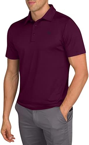 חולצות פולו גולף גברים-אורך מושלם, מהיר יבש, 4-דרך למתוח בד. לחות הפתילה, עד 50+ הגנה