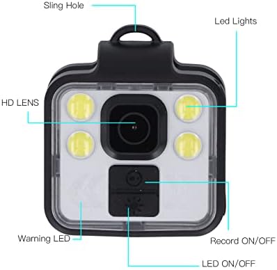 מקליט וידאו של מצלמת גוף עם אור LED לביש IP65 הקלטת לולאה אטומה למים לרכיבה על אופניים מצלמת וידיאו לאכיפת החוק, מקליט וידאו של מצלמת גוף עם אור LED לבוש מצלמת מצלמת מצלמת גוף