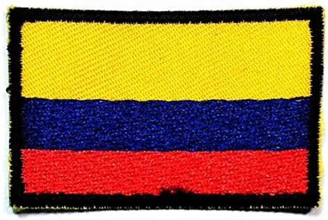 קליינפלוס 2 יחידות. 1. 2 על 2 אינץ'. מיני קולומביה דגל תיקון דגל סמל תלבושות אחיד צבאי טקטי רקום תיקוני אפליקצית דקורטיבי תיקון אבזר תפירה