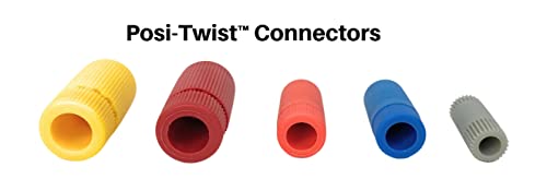 Posi-TWIST® 10-22 מחברים GA.YELLOW. חבילה של 5. שחיקות קו חזקות ללא קו לשני חוטים או יותר.