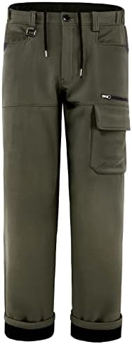 מכנסי גברים חורפיים נוחים חמים בגודל גדול בתוספת קטיפה ללבוש עבה מעשי חיצוני הרים צ'ינו סלים