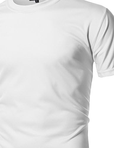 מוצק רך קולמקס פעיל קצר שרוול צווארון עגול חולצה טי לבן גודל של