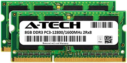 A-Tech עבור ערכת Apple 16GB DDR3 1600MHz PC3-12800 204 פינים SODIMM MacBook Pro, שדרוג זיכרון IMAC שדרוג