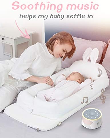 מכונת רעש לבן דרימג - ד1 מכונת סאונד פרו, 3 ב-1 מכונת סאונד מוצץ לתינוק אור לילה, 29 צלילי היפי, אור משודרג, מכונת רעש לשינה והרפיה לתינוק ילדים מבוגרים מתנה