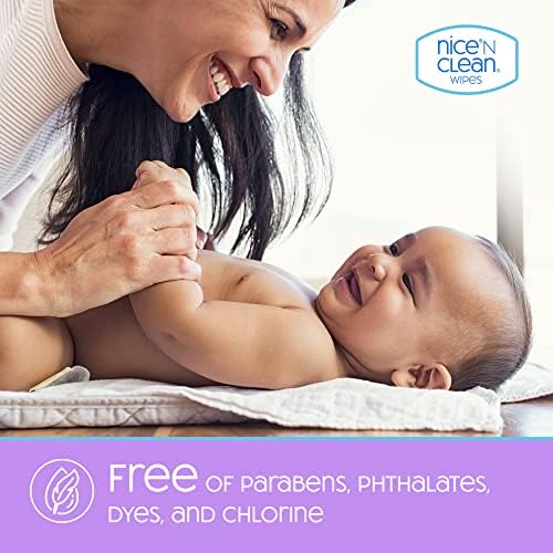 טיפוח עור נקי נחמד מגבונים לתינוקות ללא ריח 100 קראט / אידיאלי לעור רגיש / בטוח על עור נוטה לאקזמה / ללא פלסטיק