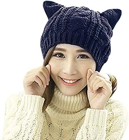 Amberetech חמוד חמוד סרוג חתול חתול אוזניים