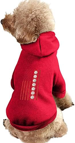 ארהב דגל בייסבול כלב קפוצ'ובר סוודר סווטשירט בגדי חיות מחמד מעיל תלבושות עם כלבים וחתולים
