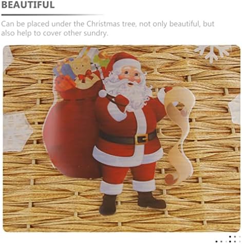 צווארון עץ חג המולד של ראטאן, טבעת עץ חג המולד ארוג טבעי, צווארוני עץ חג המולד עם 15 יחידות מדבקות חג מולד לעצים מלאכותיים וקישוט עץ חג המולד לחג חג המולד