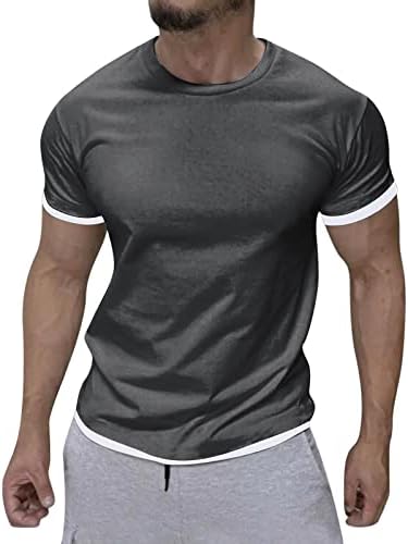 חולצות גברים מקרית הנלי שרוול קצר קל משקל כותנה בסיסית כפתור צווארון עומד קיץ טי