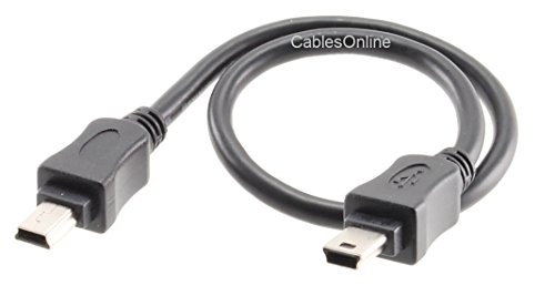 כבל 1ft כבלים USB 2.0 מיני-B 5 פינים למיני B כבל זכר/זכר של 5 פינים, USB2-5501