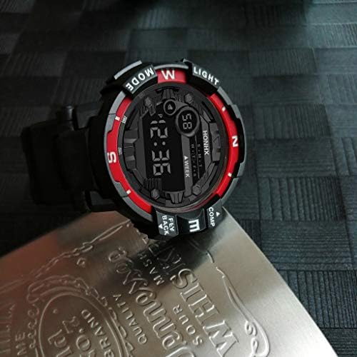 תאריך גומי קוורץ אופנה תאריך גומי אטום מים עמיד ל LED דיגיטלי שעון ספורט אנשי צבא ספורט שעון שעון ספורט אור אור